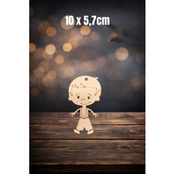 Chłopczyk 10cm, zarys, z otworem, sklejka 3mm